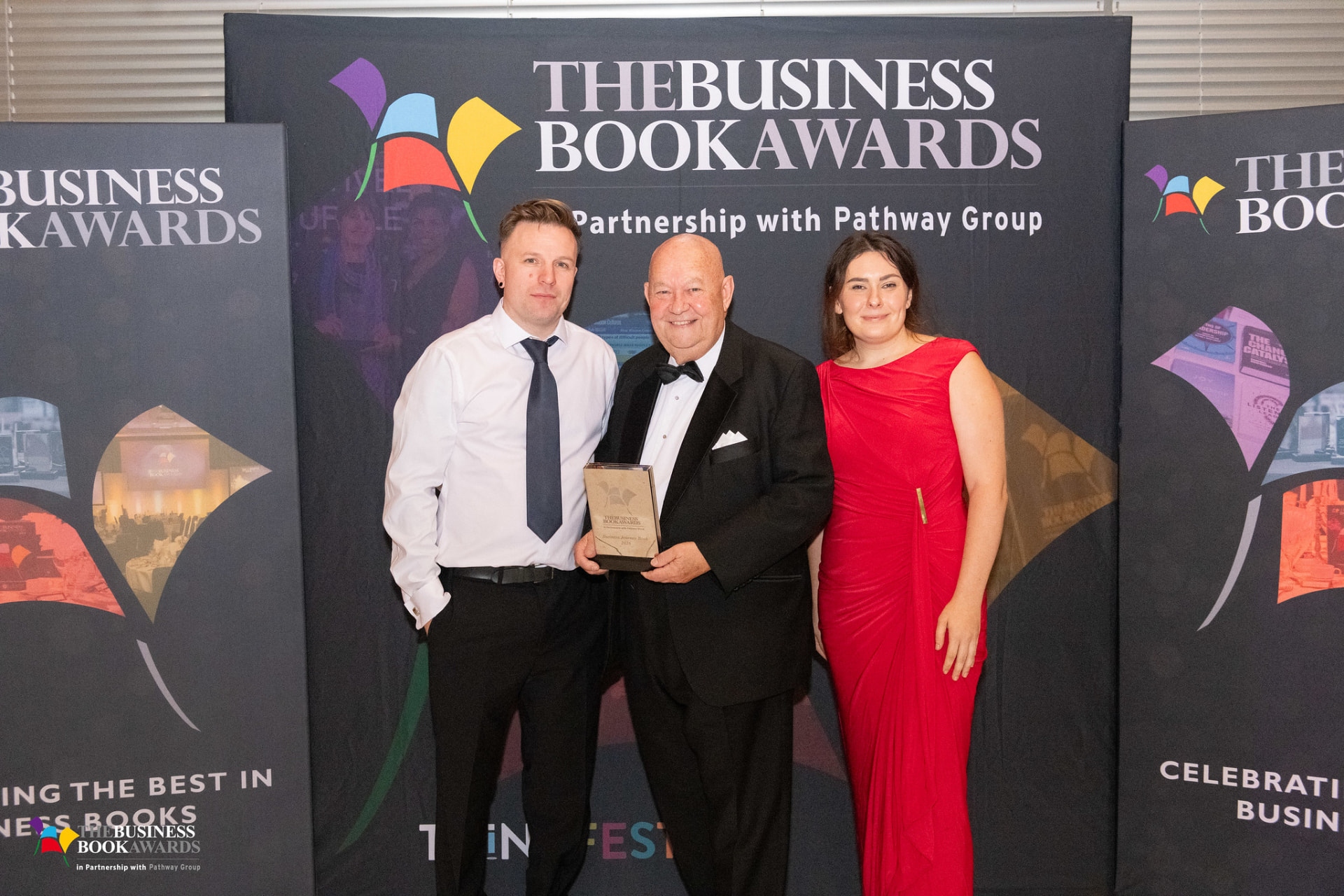 The Brandspire team with a winning author at The Business Book Awards